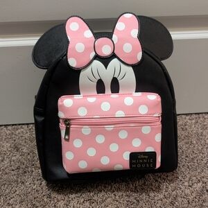 Disney Minnie Mouse Kids Backpack - Pink and Black